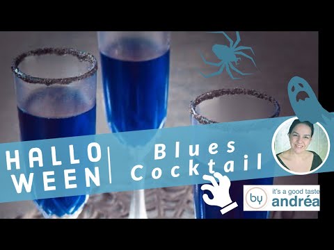 Halloween blues cocktail