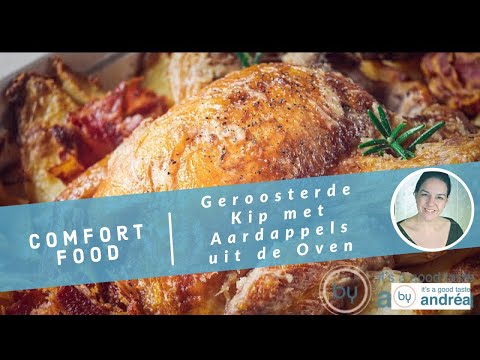 Geroosterde kip met aardappels uit de oven