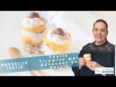 Snelle Tiramisu met Advocaat en Perzik