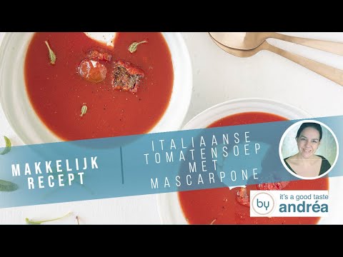 Romige Italiaanse Tomatensoep met Mascarpone - Makkelijk Recept