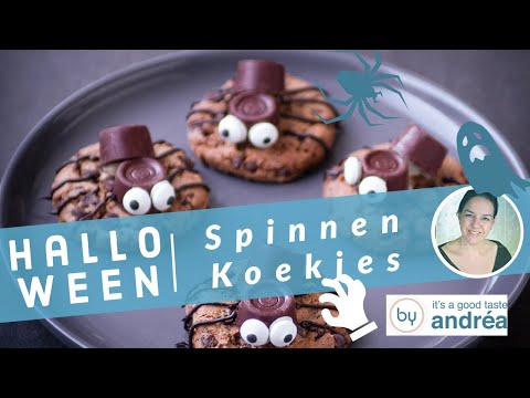 Spinnen koekjes voor Halloween