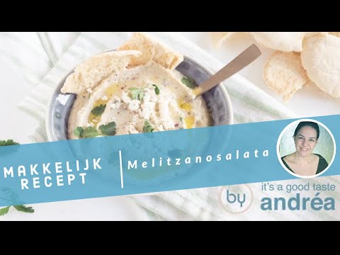 Melitzanosalata, een Griekse vegetarische aubergine dip