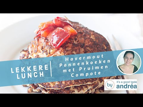 Havermout pannenkoekjes met pruimencompote