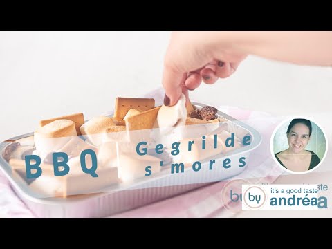 Gegrilde smores van de BBQ