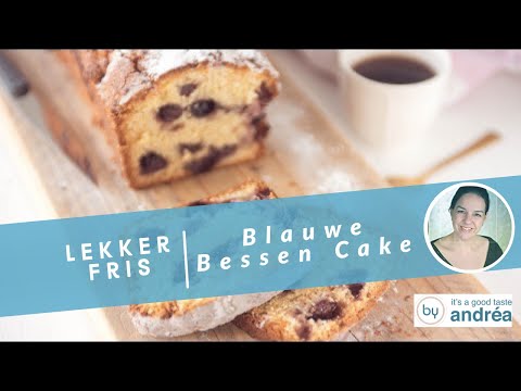 Blauwe bessen yoghurt cake