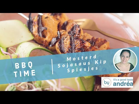 Hoe maak je Mosterd ketjap kipspiesjes {voor BBQ en grill}