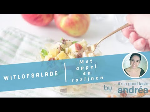 Witlofsalade met appel en rozijnen