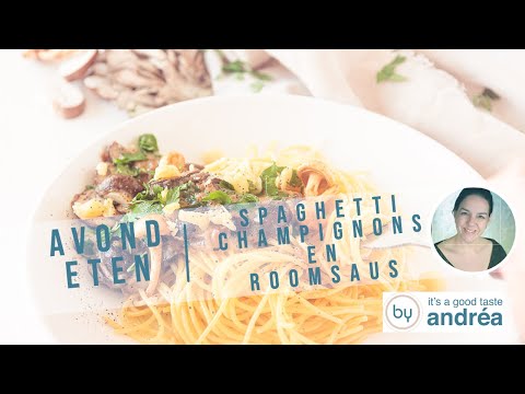 Spaghetti Champignons en Roomsaus