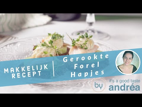 Hoe maak je Gerookte forel hapjes met zure room