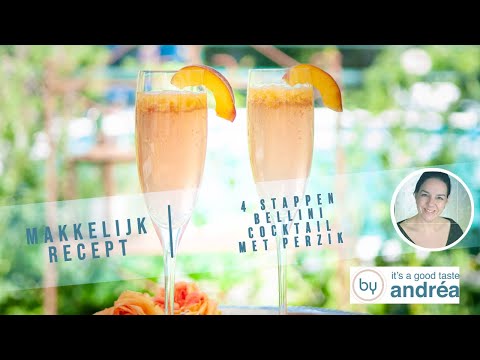 Makkelijk! In 4 Stappen een heerlijke Bellini Cocktail met Perzik Puree