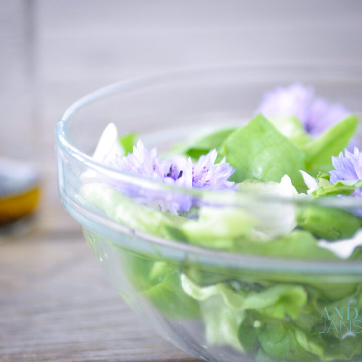 eetbare bloemen salade