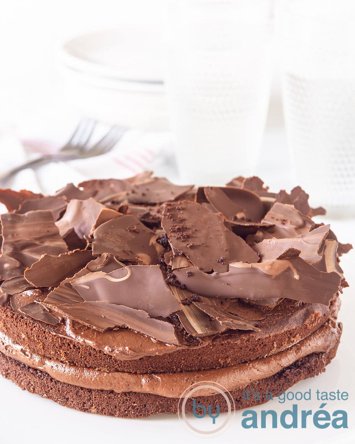Chocokoffiemoes taart