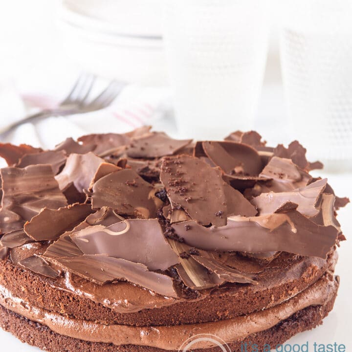Chocokoffiemoes taart