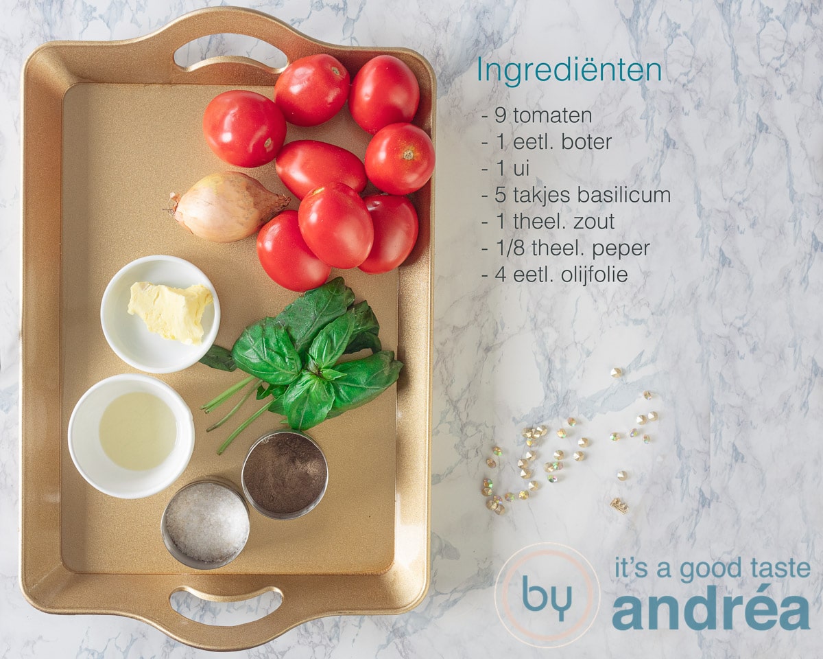Ingrediënten verse tomatensoep