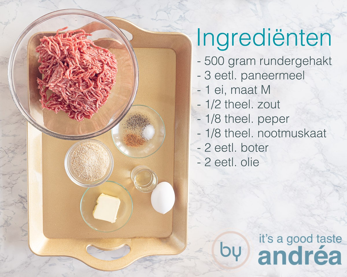 Ingrediënten voor oma's gehaktballen