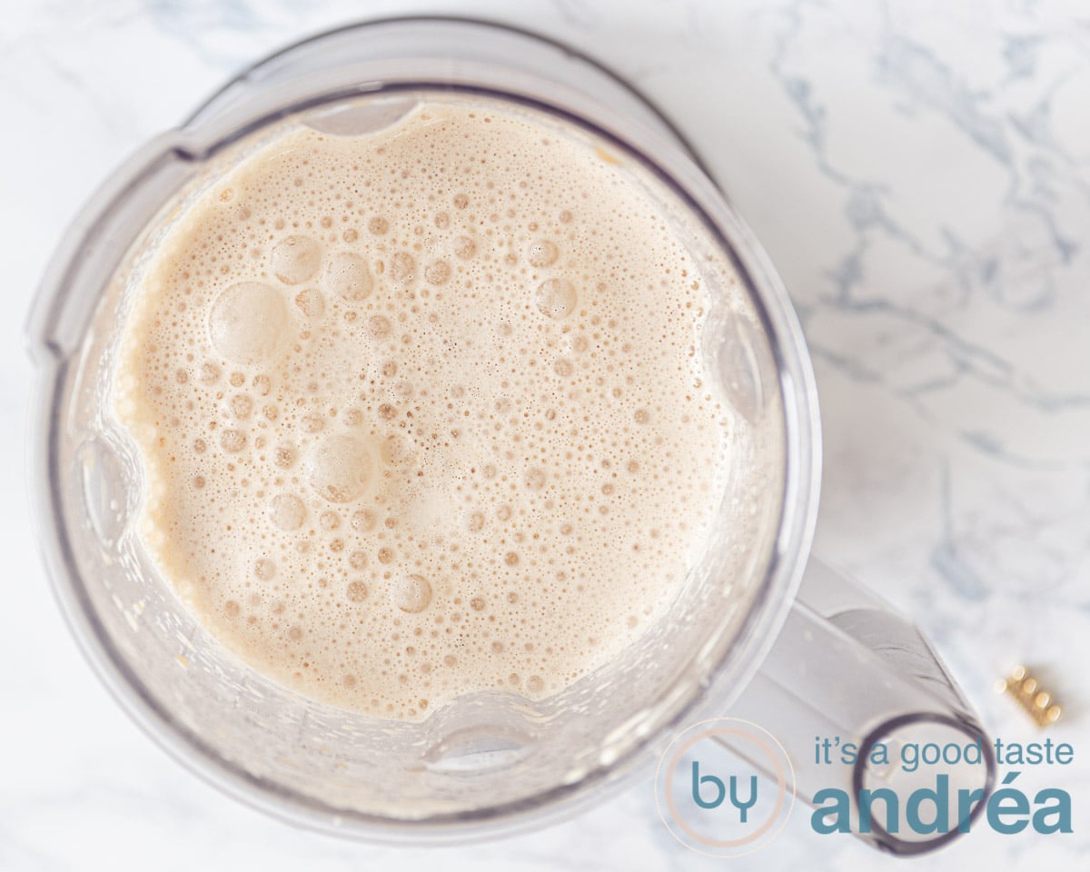 Frappucino geblend in een blender