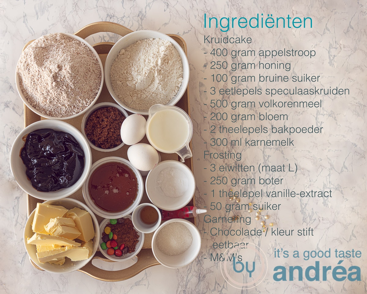 Ingrediënten voor de Halloween spinnentaart