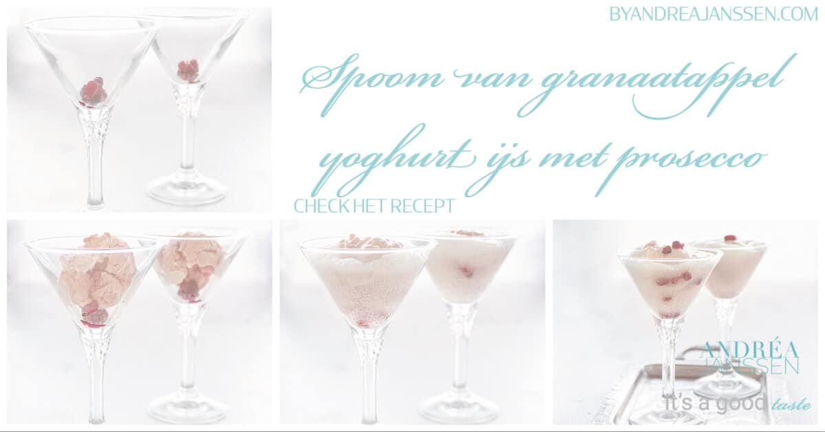 To do Spoom van granaatappel yoghurt ijs met prosecco