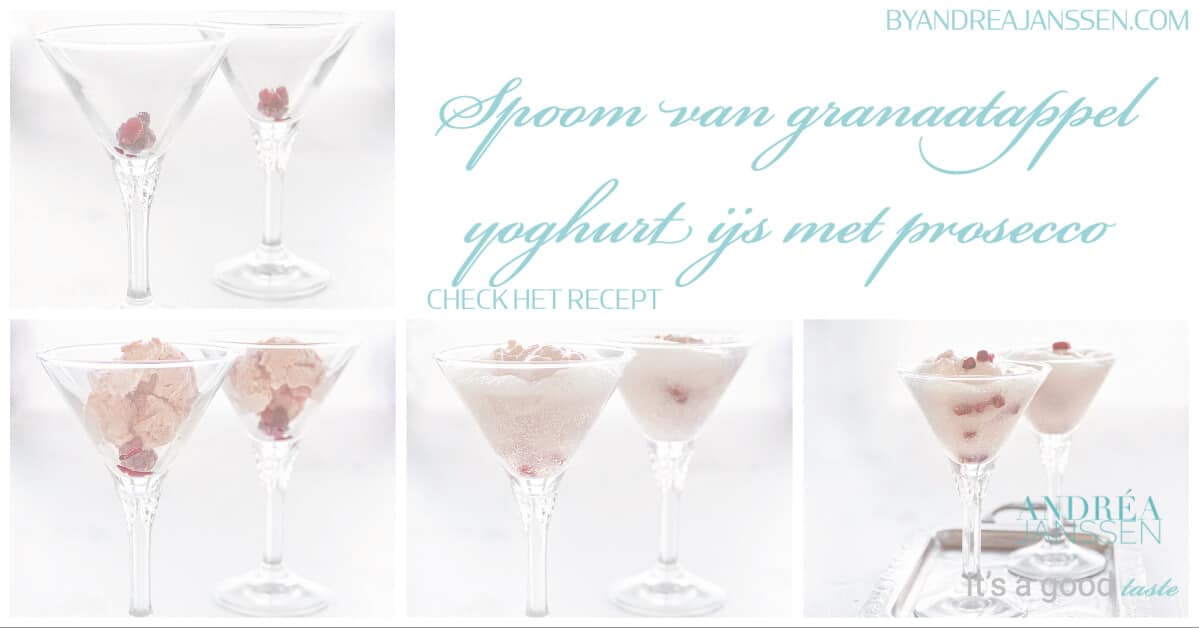 To do Spoom van granaatappel yoghurt ijs met prosecco