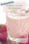 Een glas met aardbeien smoothie met yoghurt, Smoothie, gezond, snel
