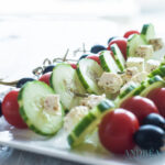 Griekse salade spiesen