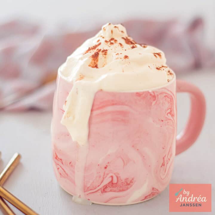 A square picture with a baileys hot chocolate with whipped cream