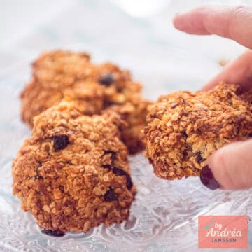 Knapperige havermout rozijnen koekjes (makkelijk recept)