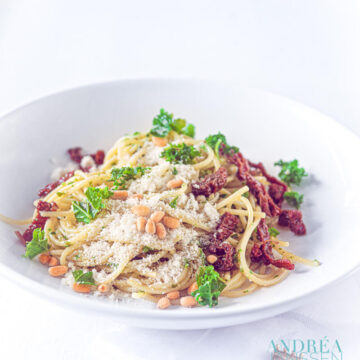 spaghetti met boerenkool pesto
