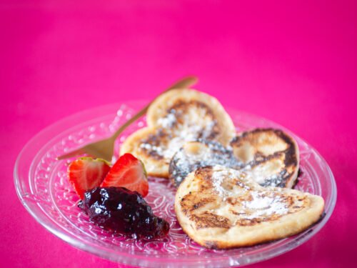 Pannenkoeken met aardbeien