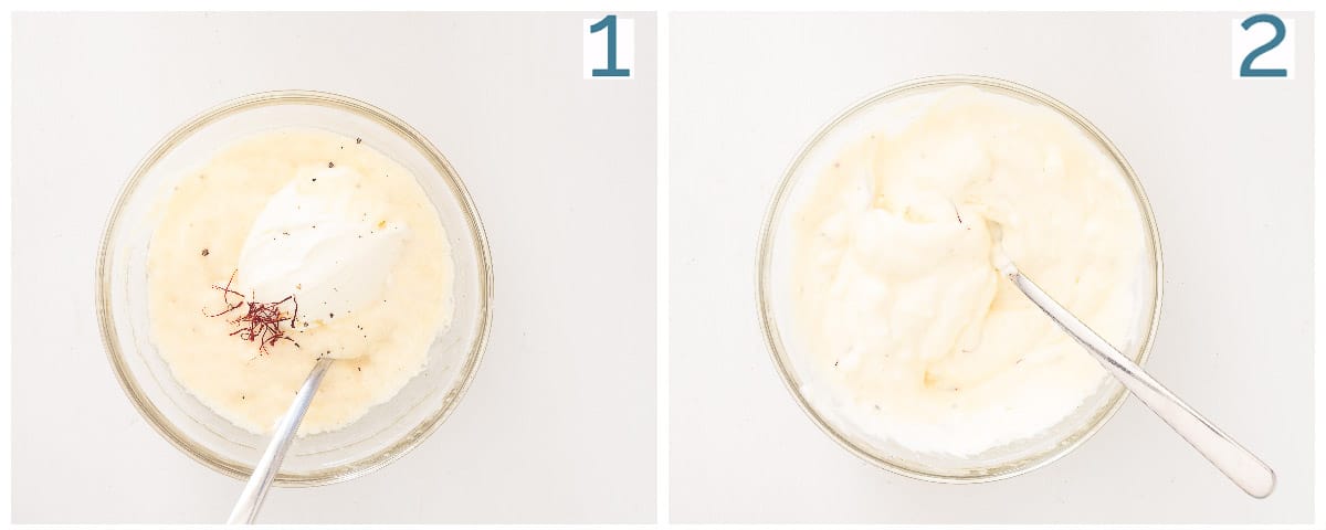 Bereiding 2 stappen Saffraanmayonaise