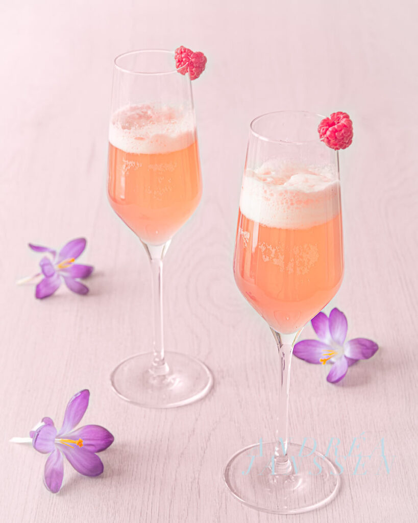 Lente cocktail met frambozen