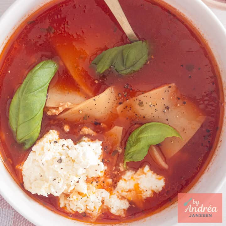 Cozy Healthy Lasagna Soup for Busy Weeknights