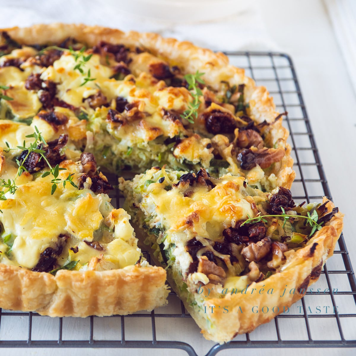 Prei Quiche Met Geitenkaas Honing En Walnoot By Andrea Janssen