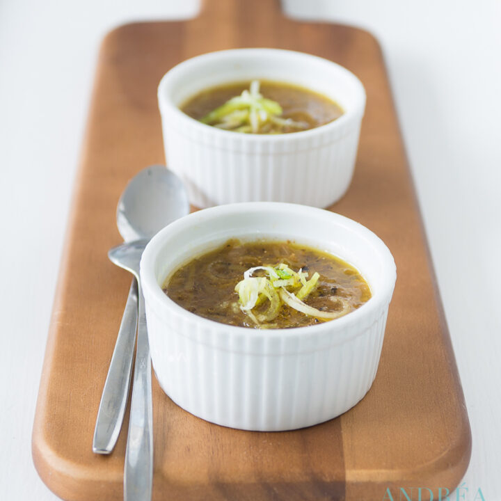 vegetarische prei kool soep