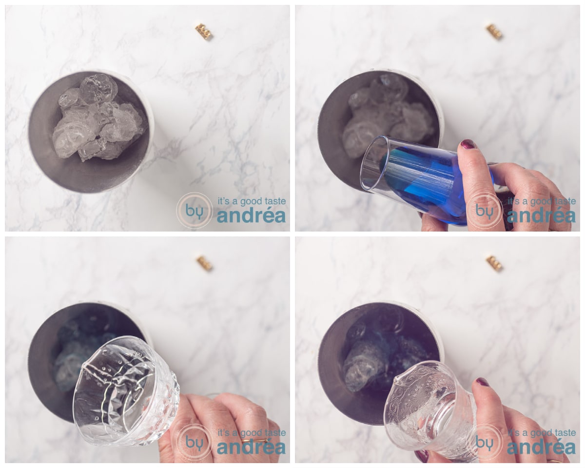 Add the ingredients to the shaker