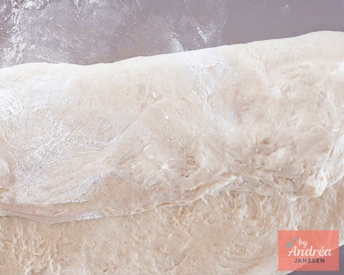 Fold the dough in thirds