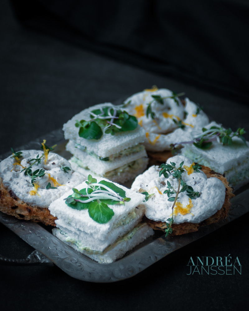 Verrassend High tea de luxe sandwiches met gerookte zalm en waterkers mousse JC-19