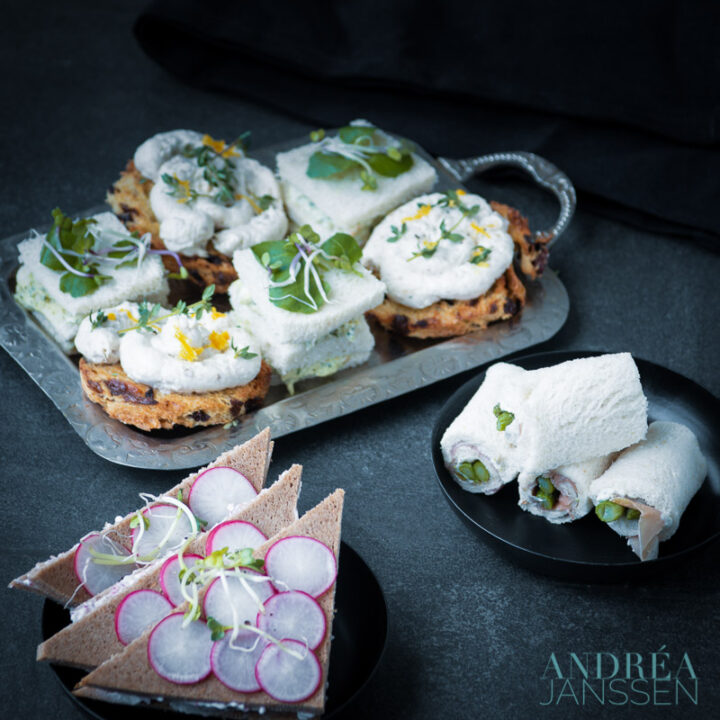 4 soorten luxe high tea sandwiches