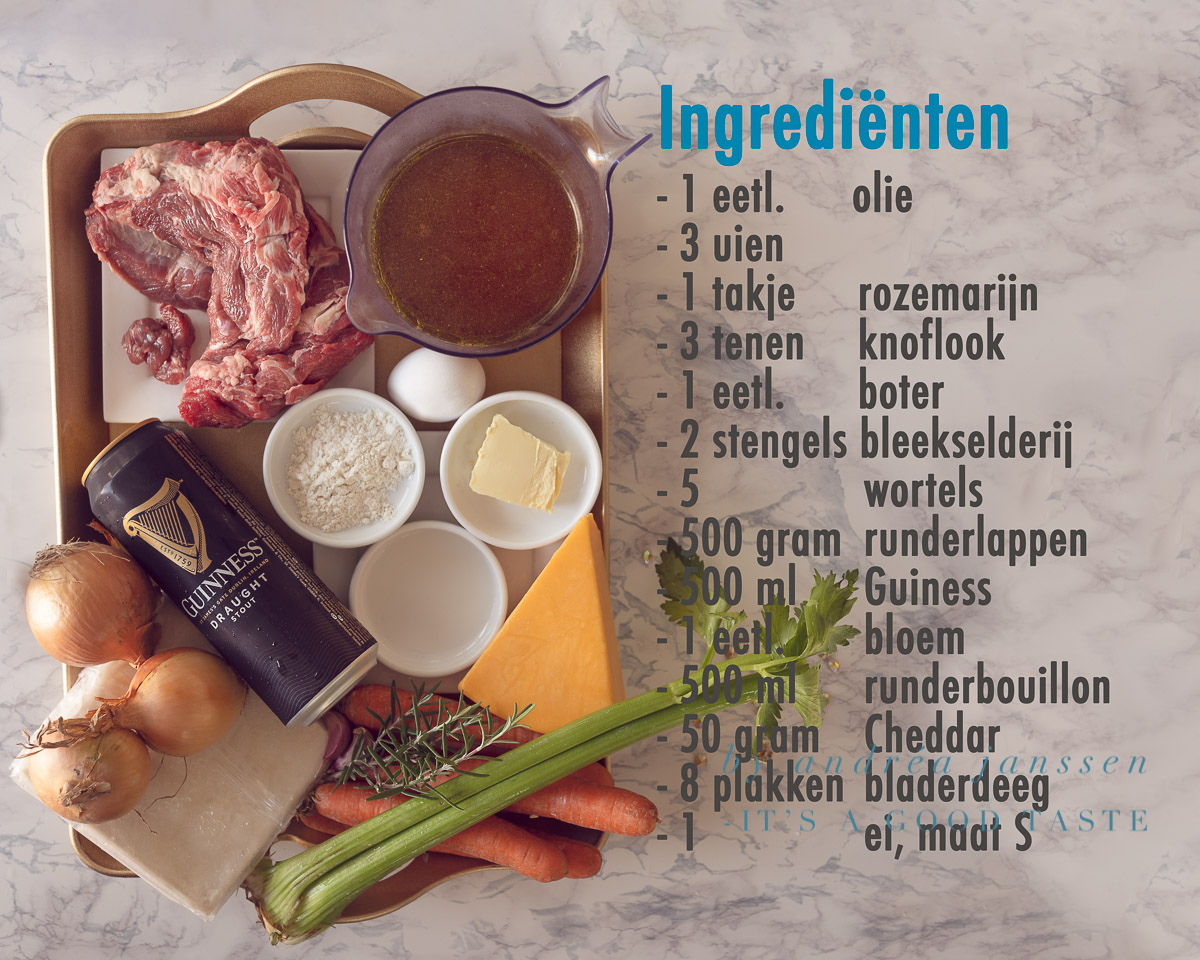 Ingrediënten Halloween recept: Guinness en steak pie