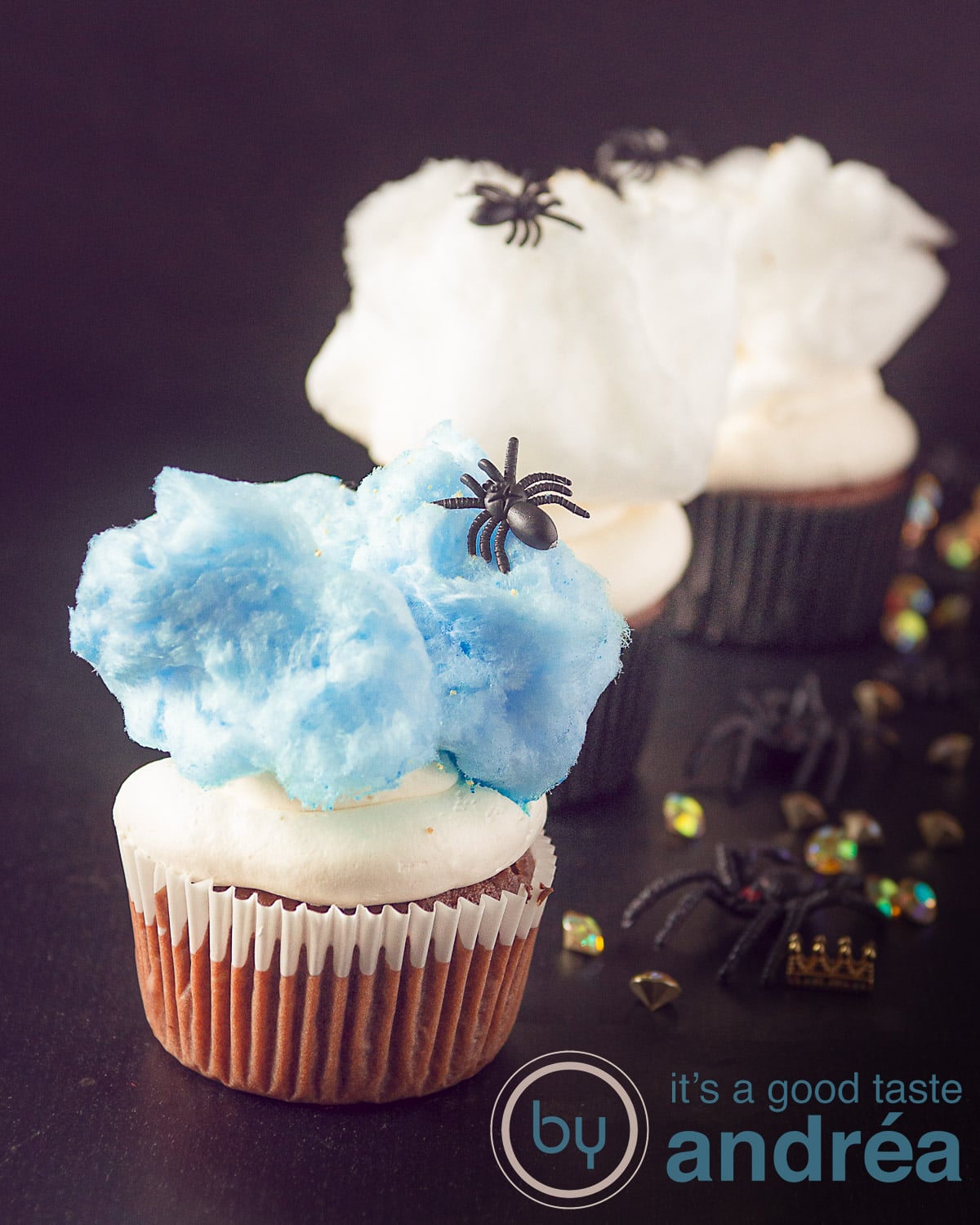 Spinnen Cupcakes met Mascarpone Frosting - By Andrea Janssen