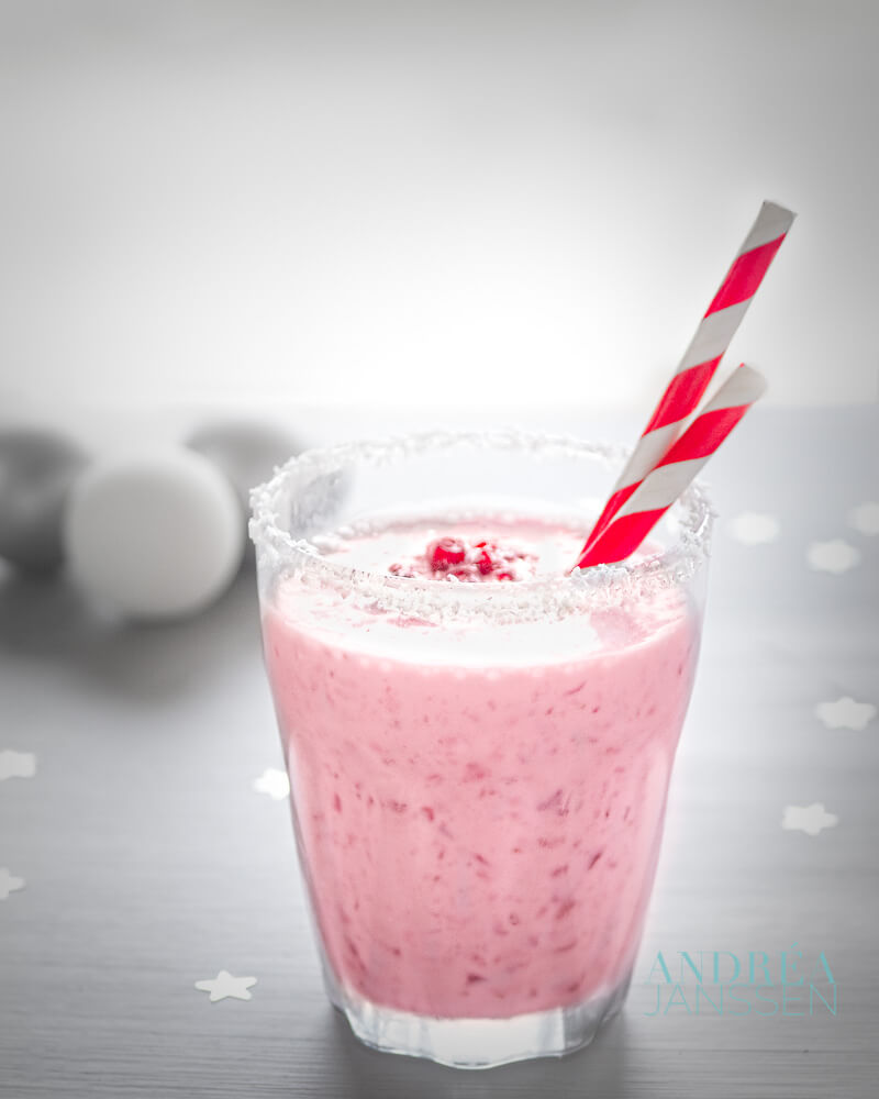 kerst smoothie granaatappel, cranberry kokos