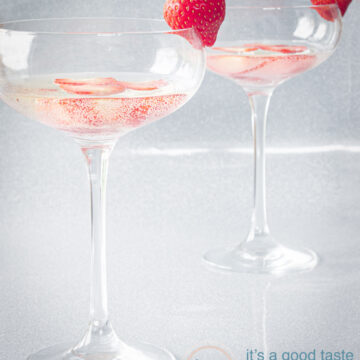 Aardbeien prosecco cocktail - strawberry prosecco cocktail