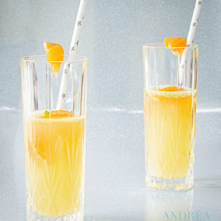 Mandarijn champagne cocktail - tangerine champagne cocktail