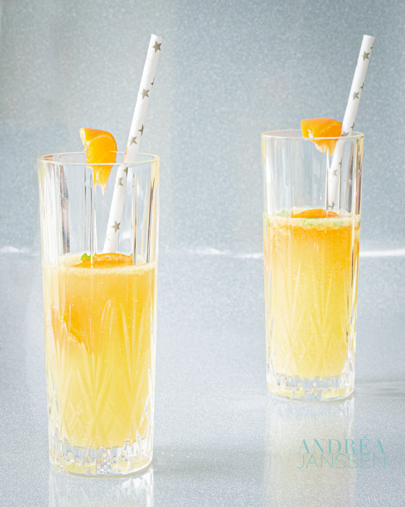 Mandarijn champagne cocktail - tangerine champagne cocktail