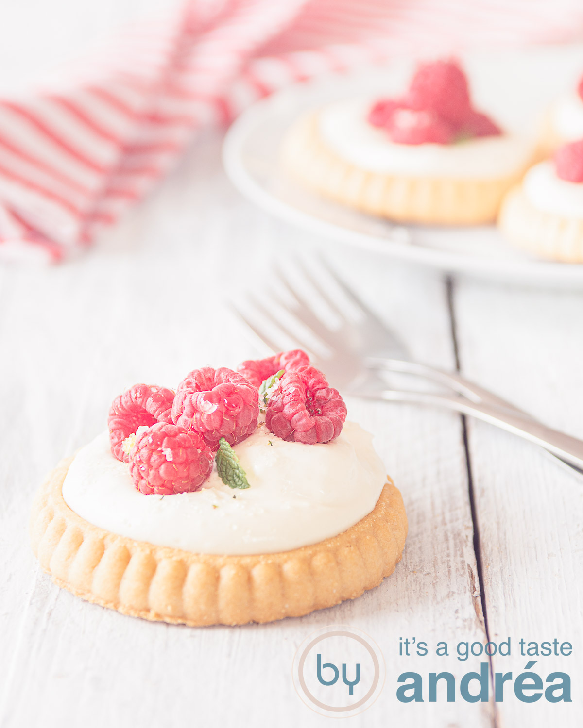 Frambozen taartje met mascarpone- raspberry tartlet with mascarpone