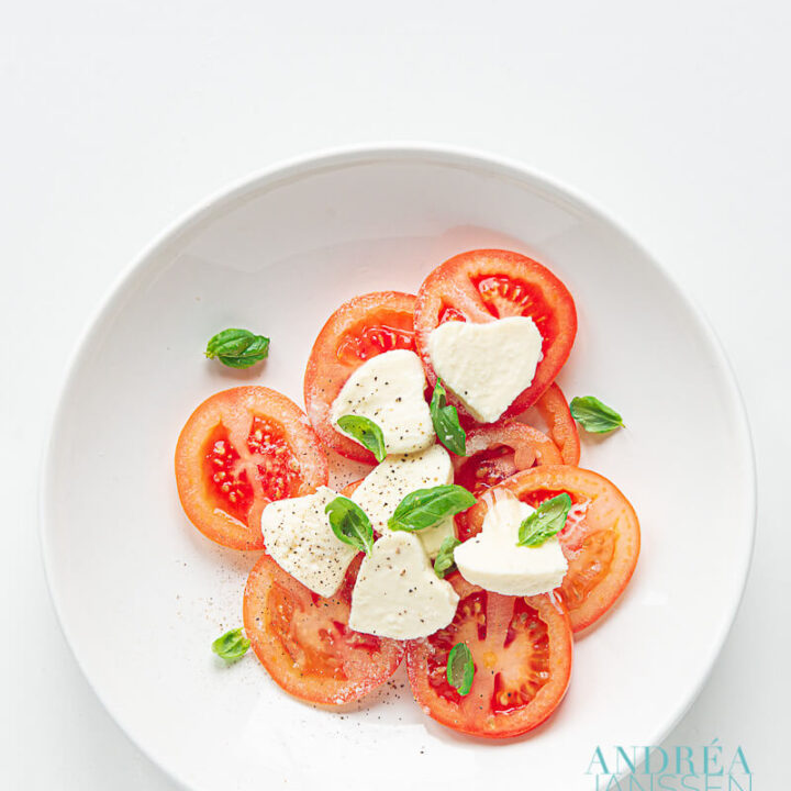 Valentijns salade caprese - Valentines caprese salad