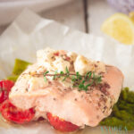 Zalm uit de oven met asperges en tomaatjes - salmon from the oven with asparagus and cherry tomatoes