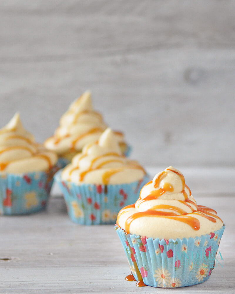 Zoute caramel cupcakes - salted caramel cupcakes