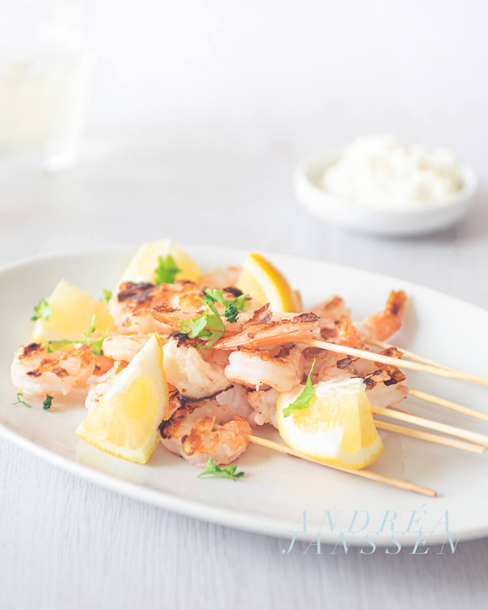 Garnalen met citroen