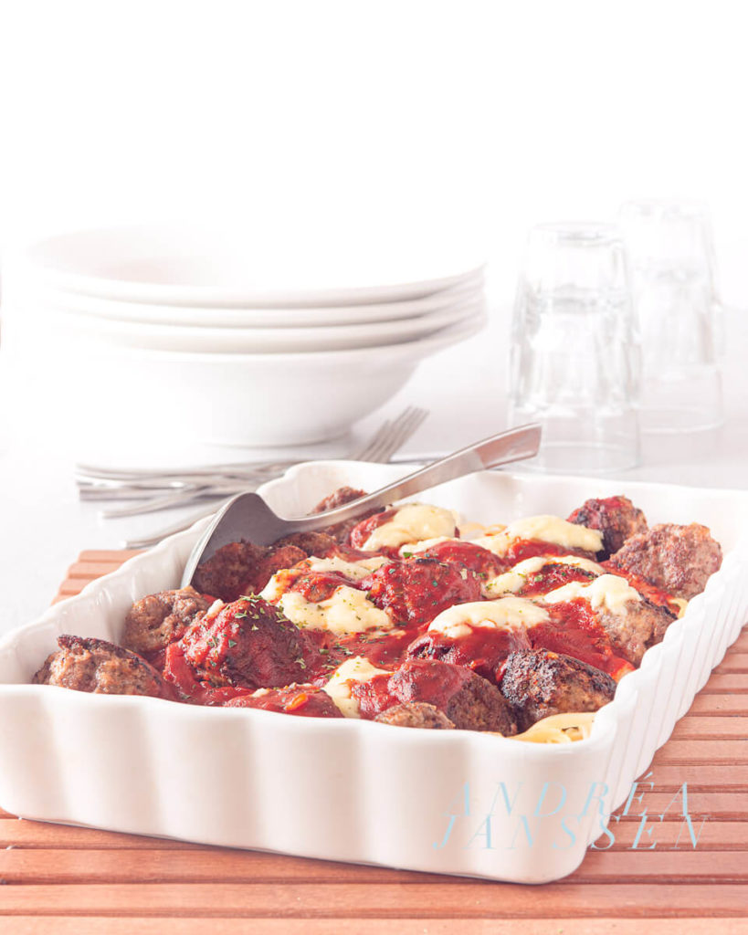 gehaktballen ovenschotel met tagliatelle